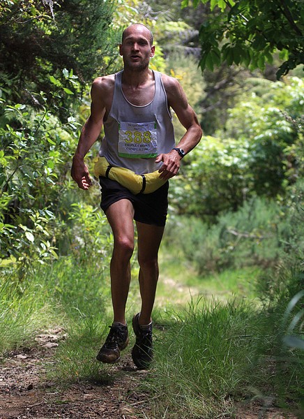 Sjors Corporaal and Annika Smail competing in the second race of this year's Triple Crown series at the Kauri Run on the Coromandel Peninsula on Saturday